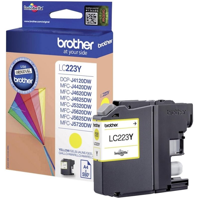TINTEIRO ORIGINAL BROTHER LC223Y YELLOW